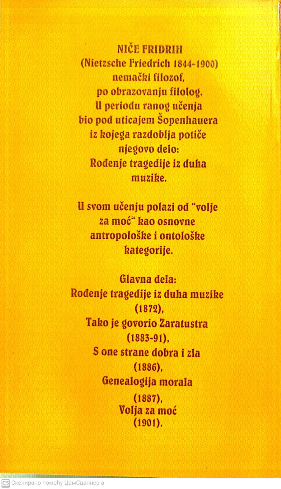 Tako je govorio Zaratustra - Fridrih Niče